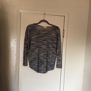 Olive & Oak Gray & White Top